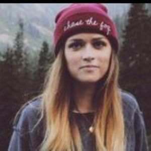 Chase the fog burgundy hat from American apparel